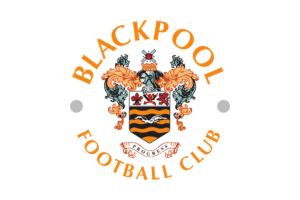 The Blackpool logo embodies the club's former scouting of players from the European Football Academy.