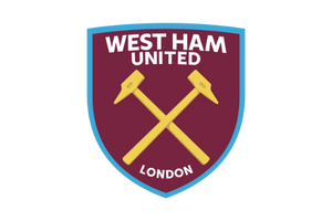 The West Ham United logo embodies the club's former scouting of players from the European Football Academy.